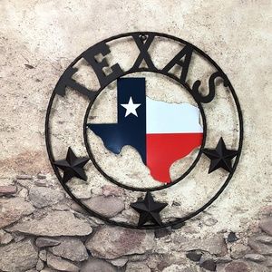 Texas Map Circle - 22 Inch